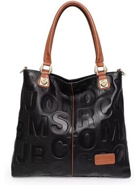 Women's Layer Cowhide Handbag with Soft Leather Broadband Large Capacity Busines